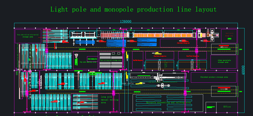 ultimo caso aziendale circa Linea di produzione del palo leggero capacità: 200 ore pcs/8