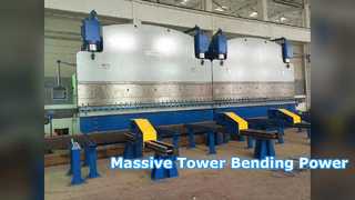 Pressa piegatrice idraulica 2X1200T per torri