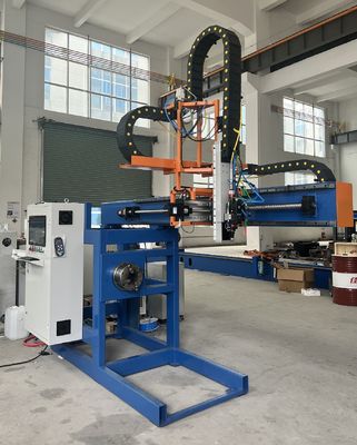 Macchina per il taglio di porte a palo leggero/macchina automatica per il taglio di plasma CNC, diametro 350 mm, trazione 2000 mm